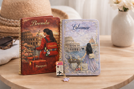 Cubiertas de Pasaportes Sublimados - Con Cadenita Para Charms -