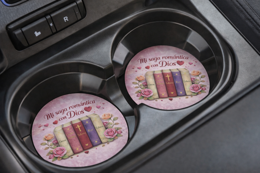 Mi Saga Romantica Con Dios - Car Coaster -  1 unidad